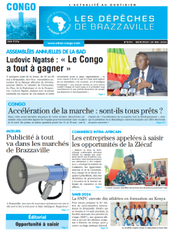 Les Dépêches de Brazzaville : Édition brazzaville du 20 mai 2026