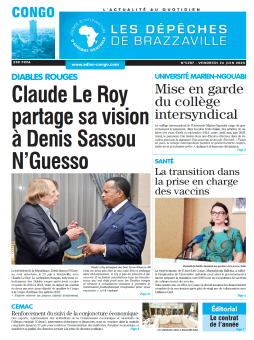 Les Dépêches de Brazzaville : Édition brazzaville du 26 juin 2026