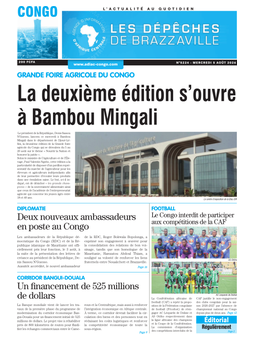 Les Dépêches de Brazzaville : Édition brazzaville du 05 août 2026