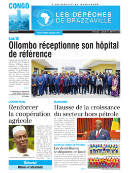 Les Dépêches de Brazzaville : Édition brazzaville du 10 août 2026