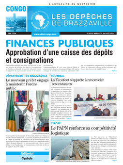 Les Dépêches de Brazzaville : Édition brazzaville du 26 août 2026