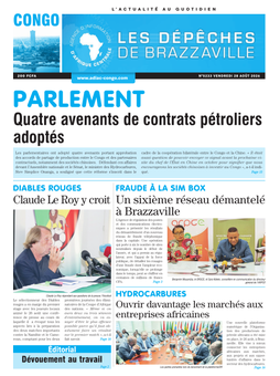 Les Dépêches de Brazzaville : Édition brazzaville du 28 août 2026