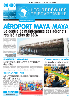 Les Dépêches de Brazzaville : Édition brazzaville du 07 septembre 2026