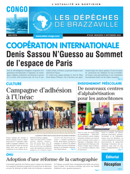 Les Dépêches de Brazzaville : Édition brazzaville du 09 septembre 2026
