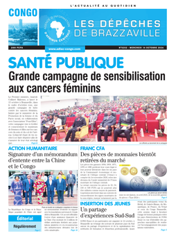 Les Dépêches de Brazzaville : Édition brazzaville du 14 octobre 2026