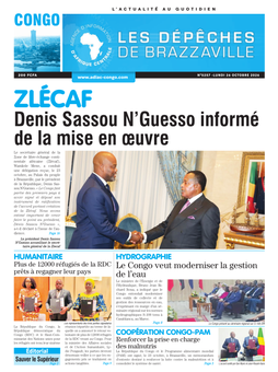 Les Dépêches de Brazzaville : Édition brazzaville du 26 octobre 2026
