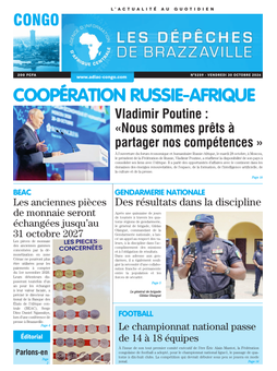 Les Dépêches de Brazzaville : Édition brazzaville du 30 octobre 2026